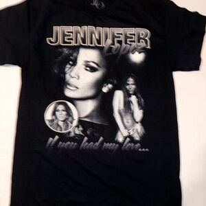 Jennifer Lopez Black Graphic Tee size Medium